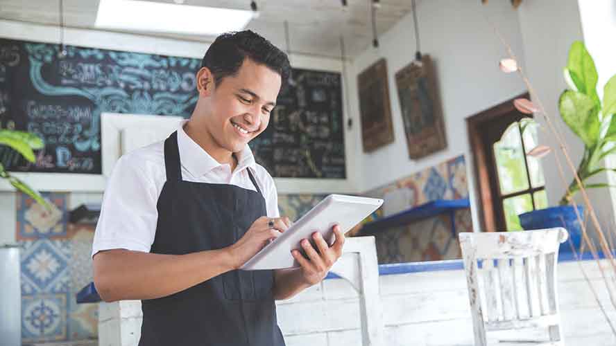 waiter at restaurant